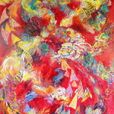 The Expulsion from Eden The Expulsion from Eden - Landscapes | oil on canvas | 5'x6' by Chris Harris, artist on Pender Island