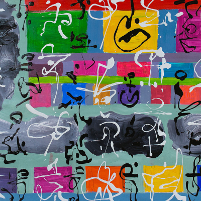 Metis Cloud Poem Metis Cloud Poem - Metis Poems | acrylic on paper | 30"x22" by Chris Harris, artist on Pender Island