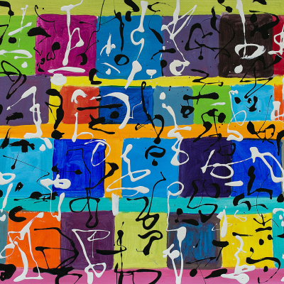 Metis Poem #46 Metis Poem #46 - Metis Poems | acrylic on paper | 30"x22" by Chris Harris, artist on Pender Island