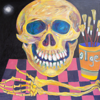 Fred Fred - Portraits | acrylic on canvas | 60"x60" by Chris Harris, artist on Pender Island