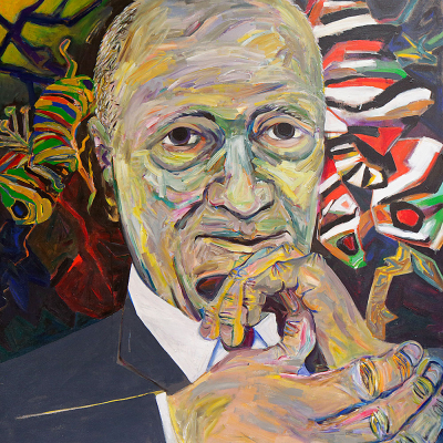 Jack S. Jack S. - Portraits | acrylic on canvas | 60"x60" by Chris Harris, artist on Pender Island