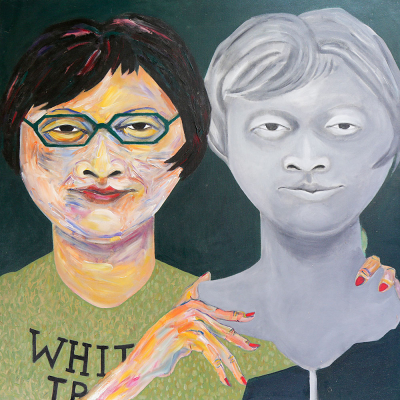 Mary-Anne Mary-Anne - Portraits | acrylic on canvas | 60"x60" by Chris Harris, artist on Pender Island