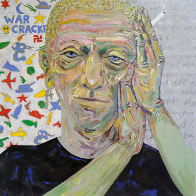 Patrick Patrick - Portraits | acrylic on canvas | 60"x60" by Chris Harris, artist on Pender Island