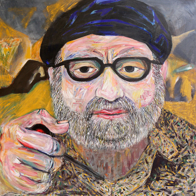 Tony Tony - Portraits | acrylic on canvas | 60"x60" by Chris Harris, artist on Pender Island