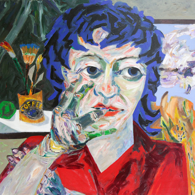 Vicky Vicky - Portraits | acrylic on canvas | 60"x60" by Chris Harris, artist on Pender Island