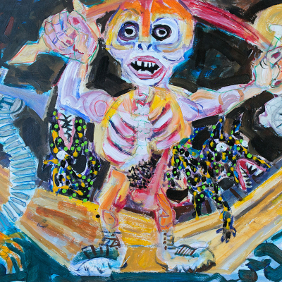 Democracy Leaves | War Series Democracy Leaves | War Series | Acrylic on paper by Chris Harris, artist on Pender Island