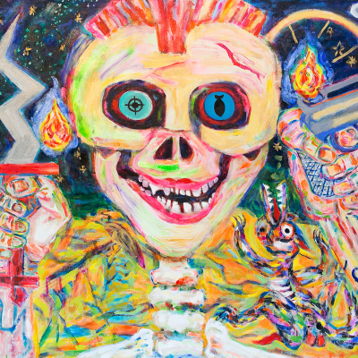 Democracy Votes Democracy Votes - War | acrylic on canvas | 5'x7' by Chris Harris, artist on Pender Island